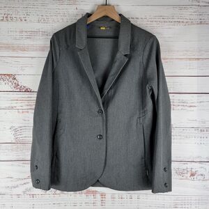 Eddie Bauer Travel Blazer Women's Size 12 Gray Travex Performance Utility Career